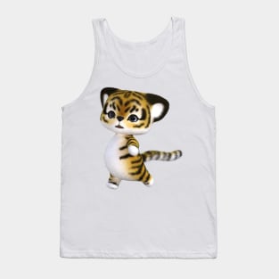 3D rendering of an adorable fur tiger Tank Top